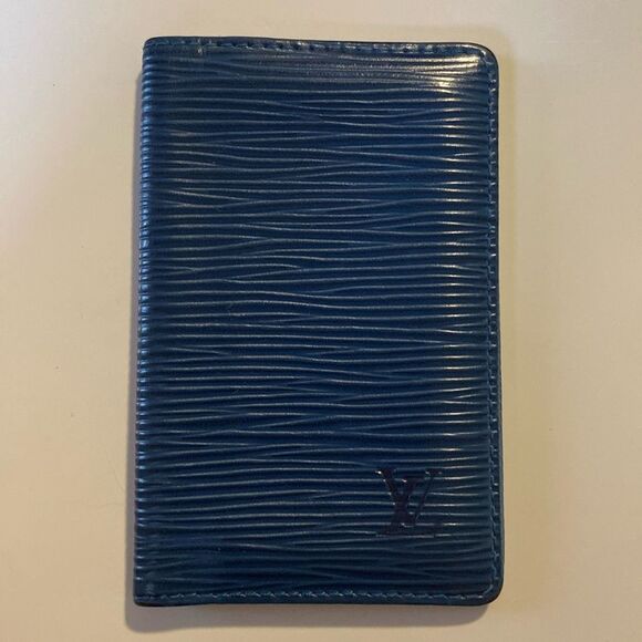 Vintage Louis Vuitton Blue Epi Leather Card Holder